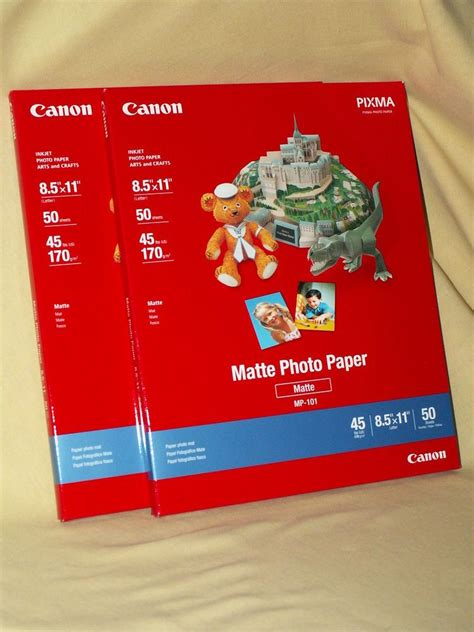 CANON PIXMA PHOTO PAPER LOT MATTE MP-101 2 PK NEW INKJET ARTS CRAFTS 8. ...