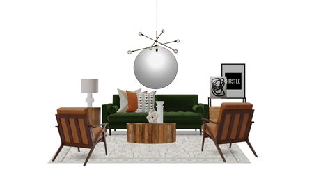 Mid Century Modern Living Room | Spacejoy