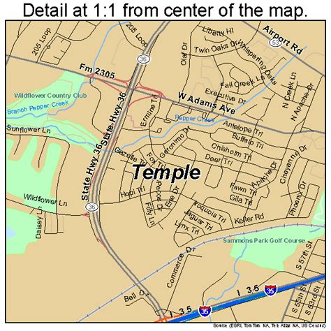 Temple Texas Street Map 4872176