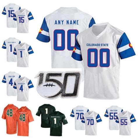 2020 Custom Colorado State CSU College Football Jerseys EJ Scott Jersey ...