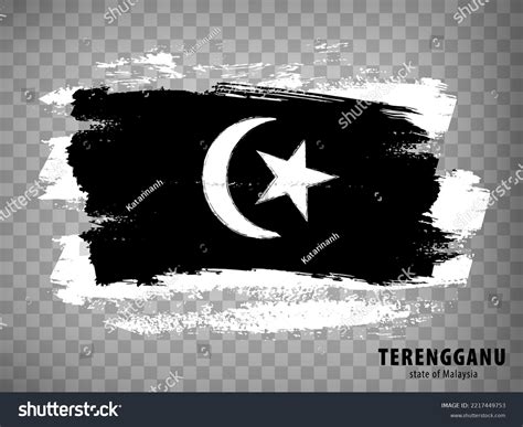 Flag Terengganu Brush Strokes Flag State Stock Vector (Royalty Free ...