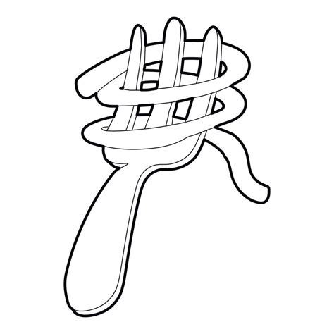 Fork icon, outline style 14738689 Vector Art at Vecteezy