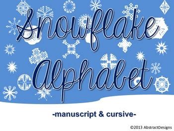 Snowflake Alphabet by AbstractDesigns | Teachers Pay Teachers