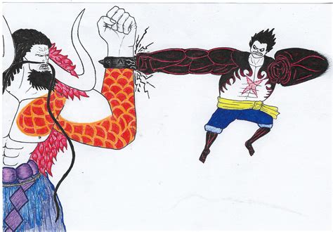 Quick drawing of kaido vs luffy. Hopefully we will see something like ...