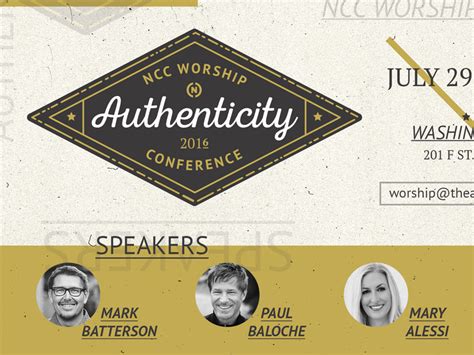 NCC Worship Conference collateral by Josh Thomassen on Dribbble