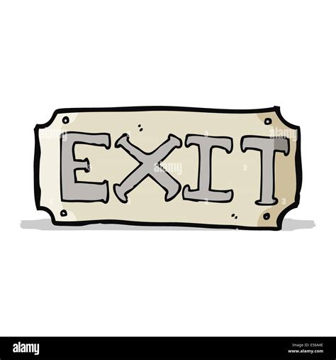 cartoon exit sign Stock Vector Image & Art - Alamy