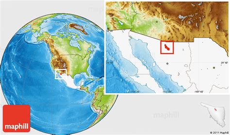 Physical Location Map of Magdalena, highlighted country