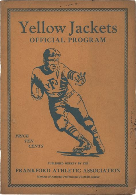 1928 Frankford Yellow Jackets NFL Program