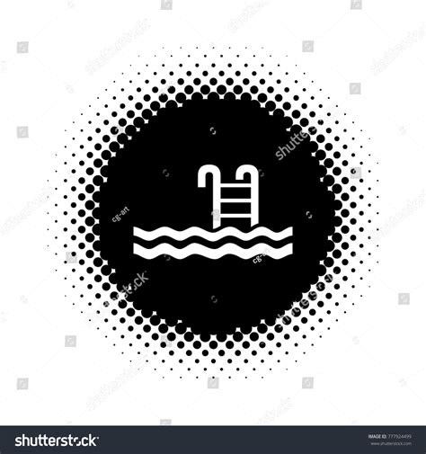 Vector Black White Silhouette Icon Swimming Stock Vector (Royalty Free ...