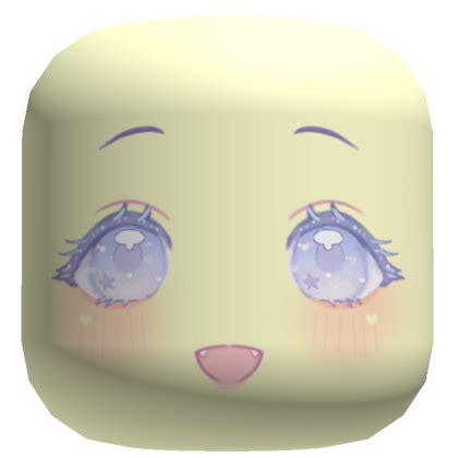 kawaii happy blush anime star chibi face | Roblox Item - Rolimon's