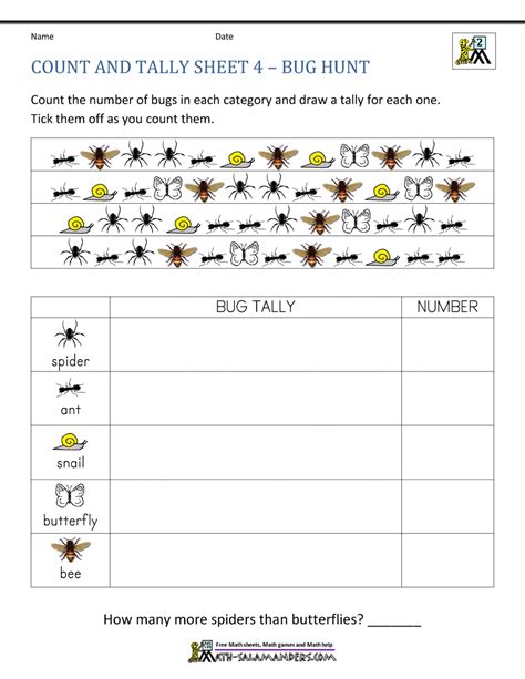 Tally Marks Worksheets