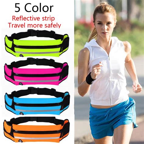 5 color women sports running Accessory waist movement pocket vibe ...