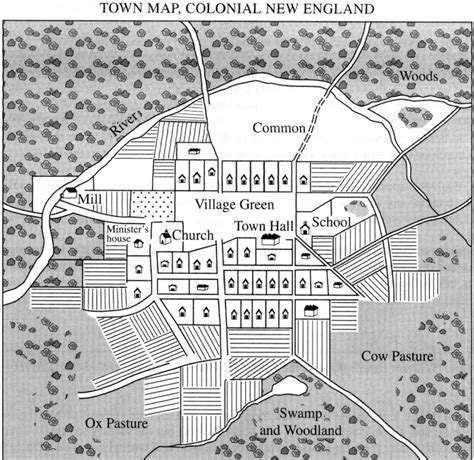 Colonial New England Town Map : r/MapPorn