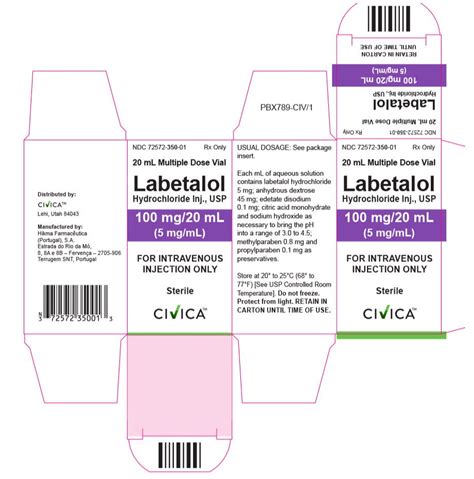 Labetalol - FDA prescribing information, side effects and uses