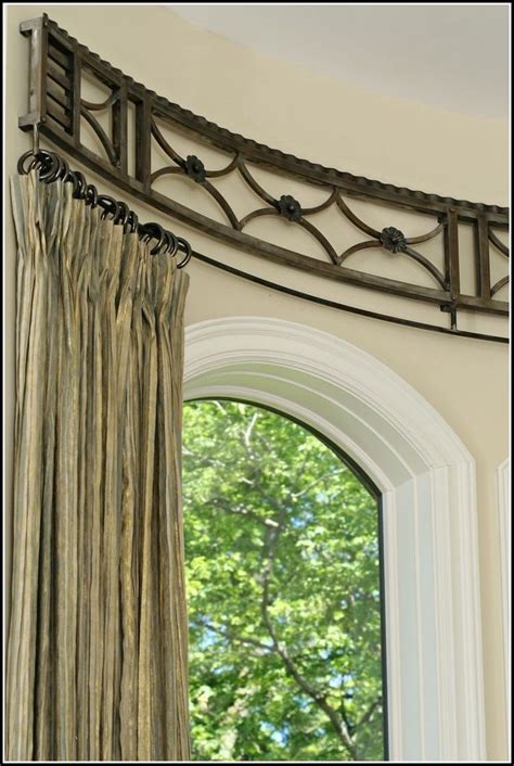 Curved Curtain Rod For Bay Window | Curtains for arched windows, Arched window treatments ...