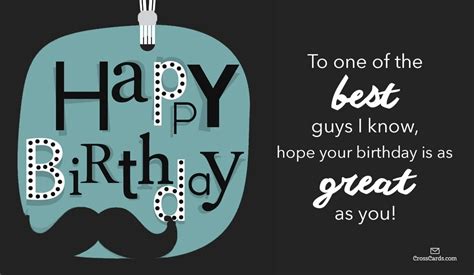 Free Happy Birthday to a Great Guy! eCard - eMail Free Personalized Birthday Cards Online