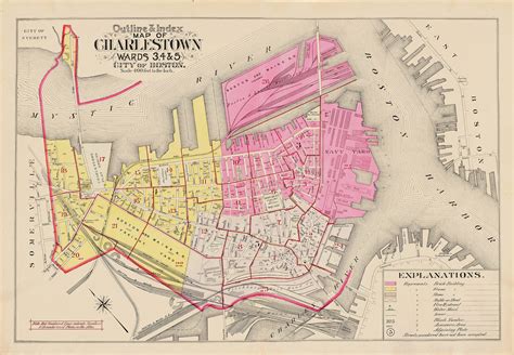 CHARLESTOWN, Boston, Massachusetts 1901 map, Plate 12 - RUTHERFORD Ave and MAIN Street