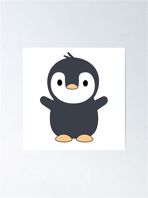 "Cute Baby Penguin Cartoon" Poster for Sale by Daytone | Redbubble