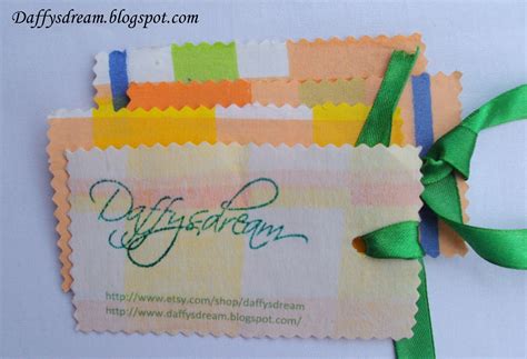 Daffysdream: DIY Business card