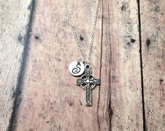 Mens Celtic cross necklace sterling silver mens irish