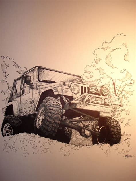 Wrangler by FordTruckKY87 on DeviantArt | Jeep drawing, Jeep art, Truck art