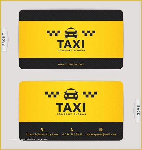 Taxi Business Cards Templates Free Download Of Taxi Business Card ...