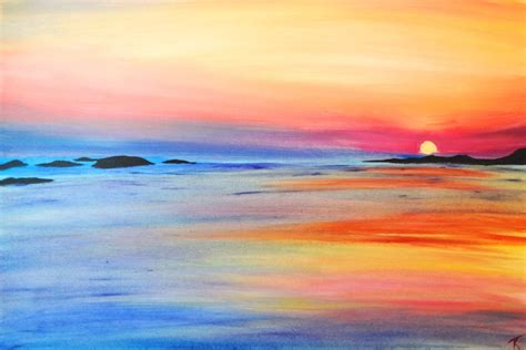 beach sunset watercolor - Google Search | Ocean painting, Sunset painting, Beach sunset painting