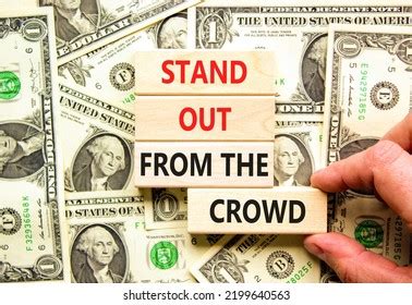 Stand Out Crowd Symbol Concept Words Stock Photo 2199640563 | Shutterstock