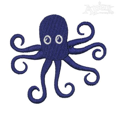 Octopus Embroidery Design | Apex Embroidery Designs, Monogram Fonts & Alphabets