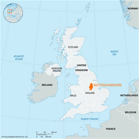 Map Of Nottingham England - Flor Oriana