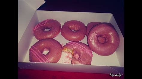 Krispy Kreme Strawberry Glazed and Strawberry Kreme Filled Doughnuts - YouTube