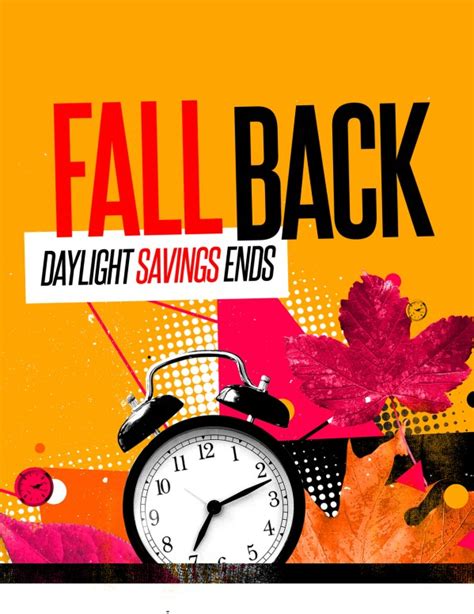 Daylight Savings Time Fall Back Flyer Template Template | Flyer Templates