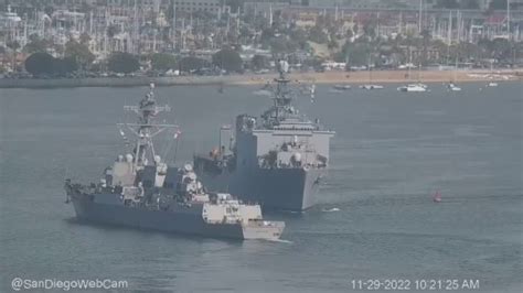 WHD News: US Navy ships nearly collide while moving through San Diego Bay