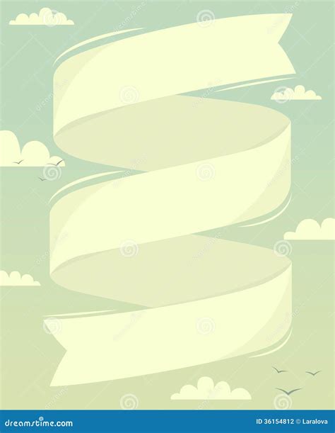 Banner in sky stock vector. Illustration of object, insignia - 36154812