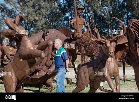 Metal sculptures by the artist Ricardo Breceda, Aguanga, California, USA Stock Photo - Alamy