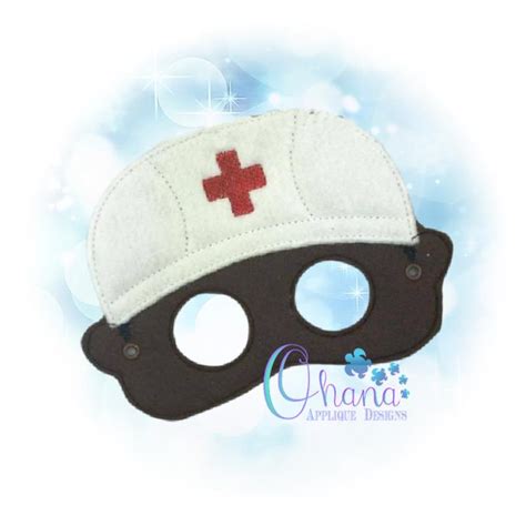 Male Nurse Pretend Mask - Ohana Applique Designs