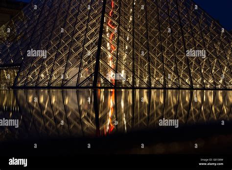 Louvre Museum by Night Stock Photo - Alamy