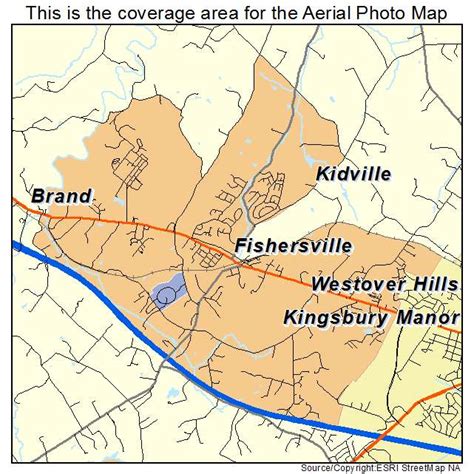 Aerial Photography Map of Fishersville, VA Virginia