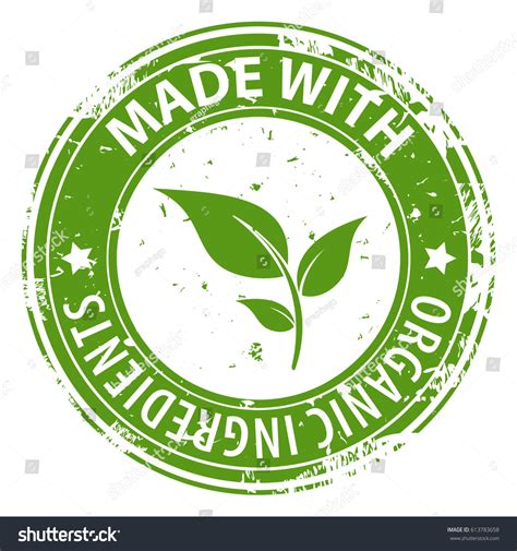 Made Organic Natural Ingredients Green Round Stock Vector (Royalty Free) 613783658 | Shutterstock