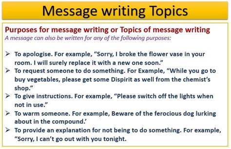 Message writing for class 8, Format, Examples, Topics – CBSE