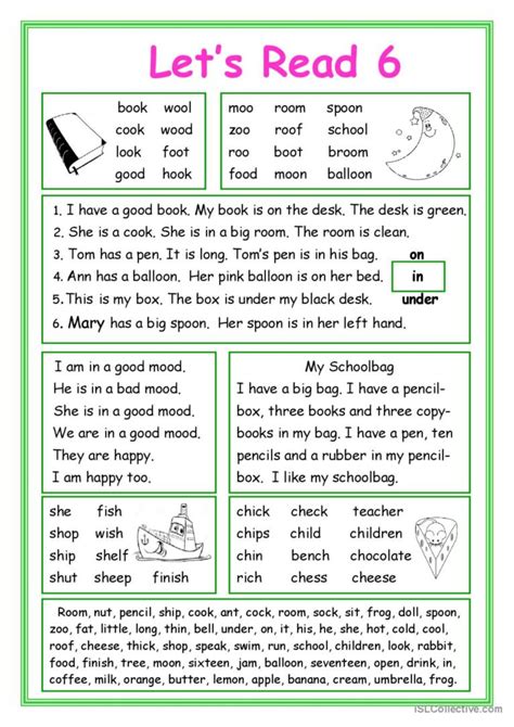 Let's Read 6 discussion starters, sp…: English ESL worksheets pdf & doc