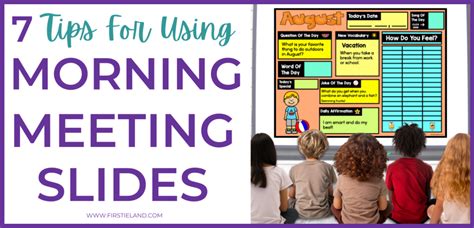 7 Tips For Using Morning Meeting Slides: FREE Templates - Firstieland ...