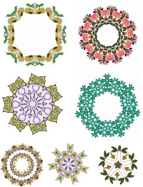 Floral Motifs Collage Sheet Free Stock Photo - Public Domain Pictures