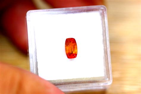 0.99ct Natural Songea Orange Sapphire Octagon Cut Lot S435