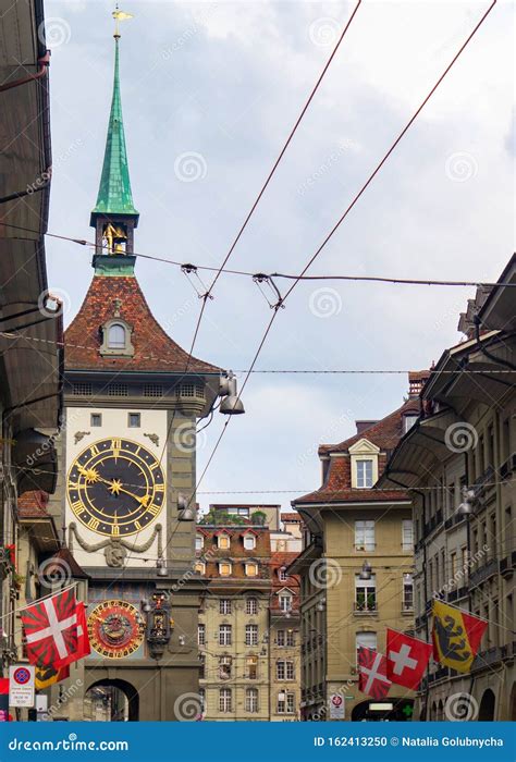 Bern, Switzerland. Zytglogge Clock Tower with Astronomical Clock in Old City Stock Photo - Image ...