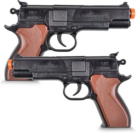 Cap Pistol Toy Gun for Kids - (2) Pistols per Order - Kid Safe Plastic Pistol for Action Fun ...