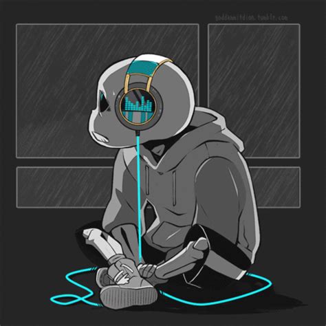 Sans listening to música while it rains undertale 39692707 500 500 ...