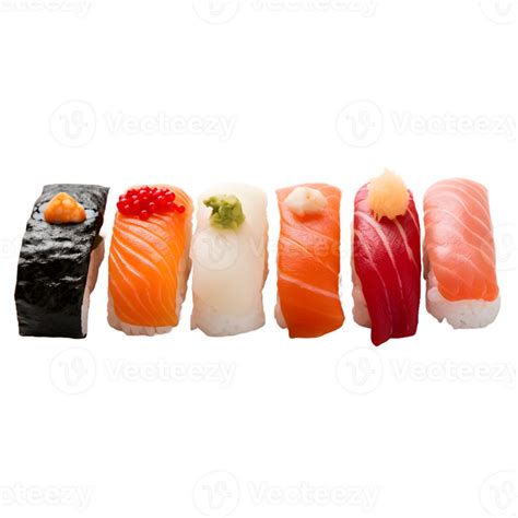 sushi with transparent background Ai Generative 34607820 PNG