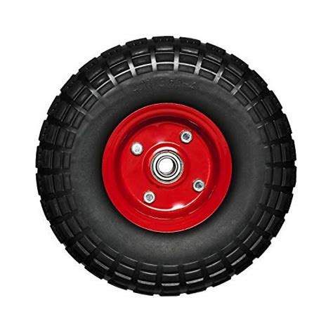 10" Flat Free Hand Truck Tire And Wheel With 5/8" Center Shaft Hole on Galleon Philippines