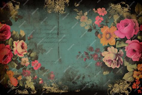 Premium AI Image | A vintage floral background with the words " the ...